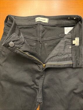 Madewell Black Skinny Jeans with Brass Zip Detail